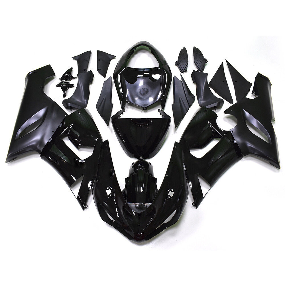 Gloss Black Plastic Fairings for Kawasaki ZX636C/D 2005 2006 Ninja