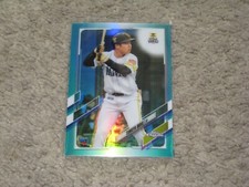 2021 Topps Chrome NPB Tomoya Inoue Rookie RC Aqua Refractor #/199 Softbank Hawks