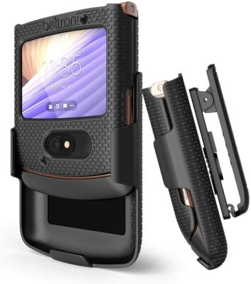 Hard Case Cover + Belt Clip Holster Combo for Motorola RAZR 5G Flip Phone (2020)
