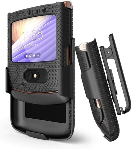 Hard Case Cover + Belt Clip Holster Combo for Motorola RAZR 5G Flip Phone (2020)