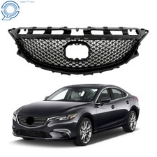 For Mazda 6 2014 2015 2016 Front Bumper Grille Mesh Honeycomb Glossy Black