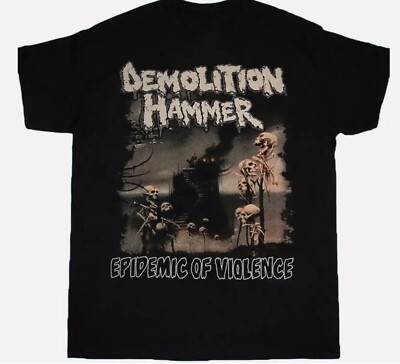 Demolition Hammer Epidemic of Violence T-Shirt Cotton Black Men S