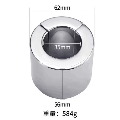 Heavy Magnetic Stainless Steel Ball Stretcher Weight Enhance Chastity Penis Ring - Picture 10 of 36