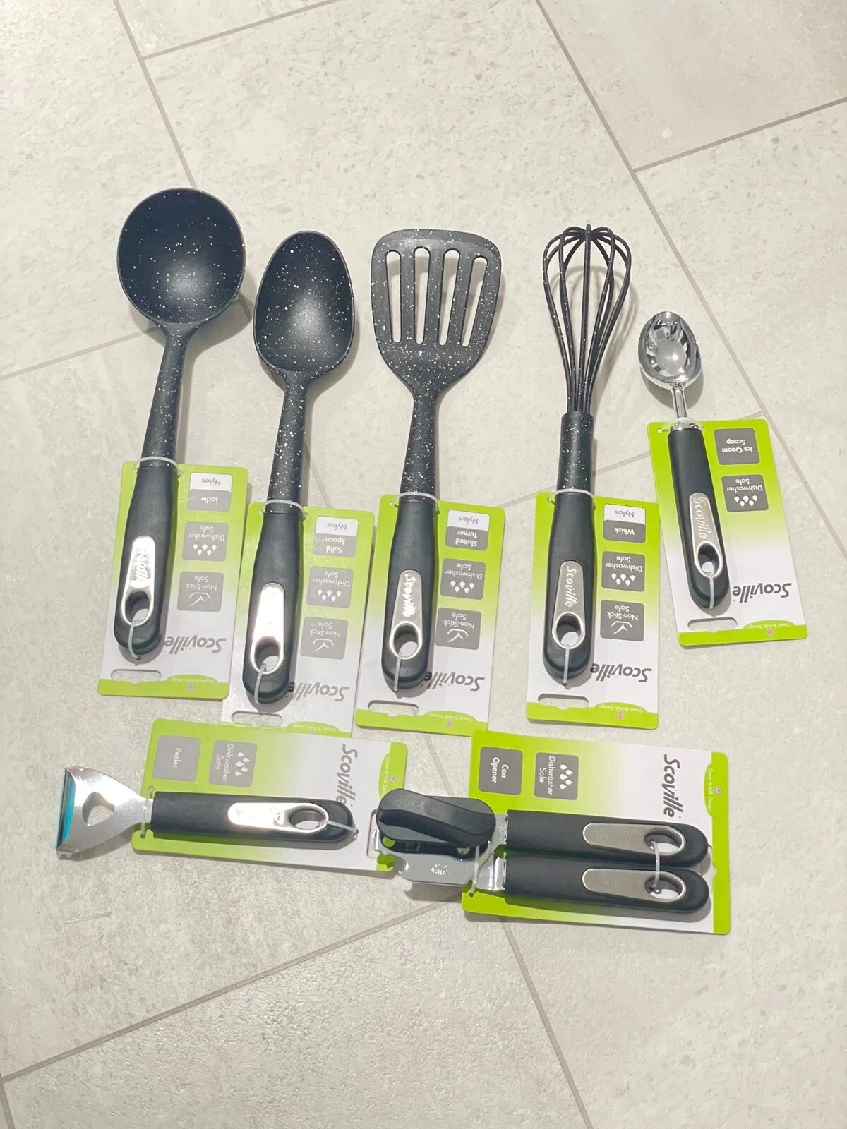 Scoville Nylon Original Utensil Luxury Black Spoon Neverstick Cooking