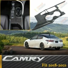 Carbon Fiber Look Inner Gear Shift Box Panel Cover Trim For Toyota Camry 2018-21