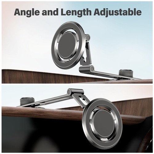 For Mobiles Universal Car Phone Holder 360° Rotation Foldable Magnetic Dashboard - Picture 7 of 8