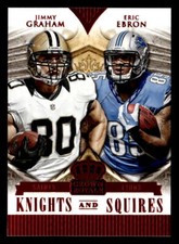 2014 Panini Crown Royale #KS12 Jimmy Graham / Eric Ebron Knights and Squires Red