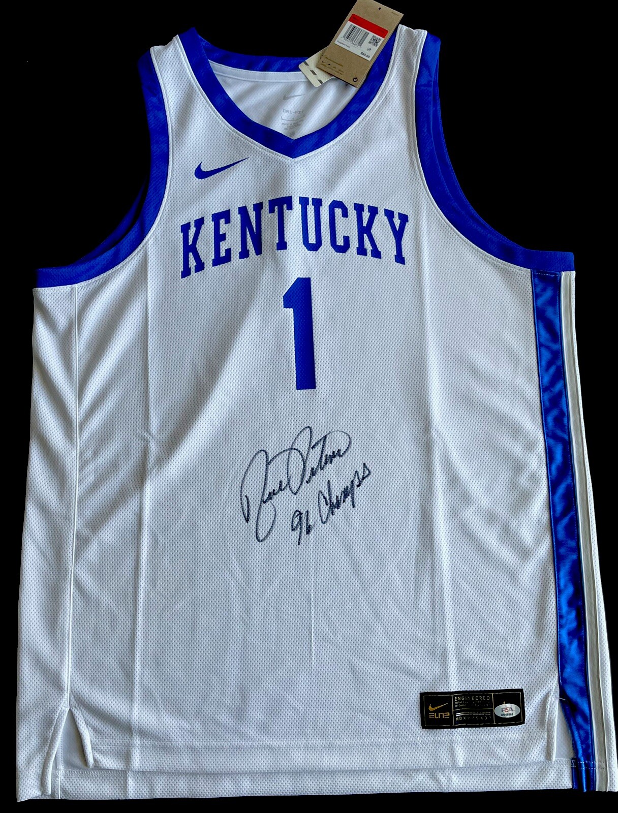 Rick Pitino Autographed Signed Kentucky Wildcats PSA / DNA COA KENTUCKY 96 CHAMPS BASKETBALL JERSEY 