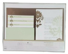 Invitation Kit 25 Count Bold Damask Green Brown Print Out Online Best Occasions