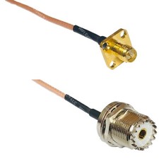 RG316 RP-SMA Female Flange to UHF Female BULKHEAD RF Cable Rapid-SHIP LOT