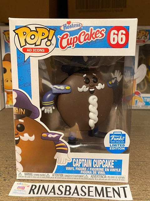 Funko Pop! #66 Captain Cupcake Ad Icons Hostess Funko Shop Exclusive Limited New | eBay