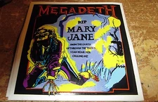 MEGADETH STICKER COLLECTIBLE RARE VINTAGE 90'S METAL VIC MARY JANE