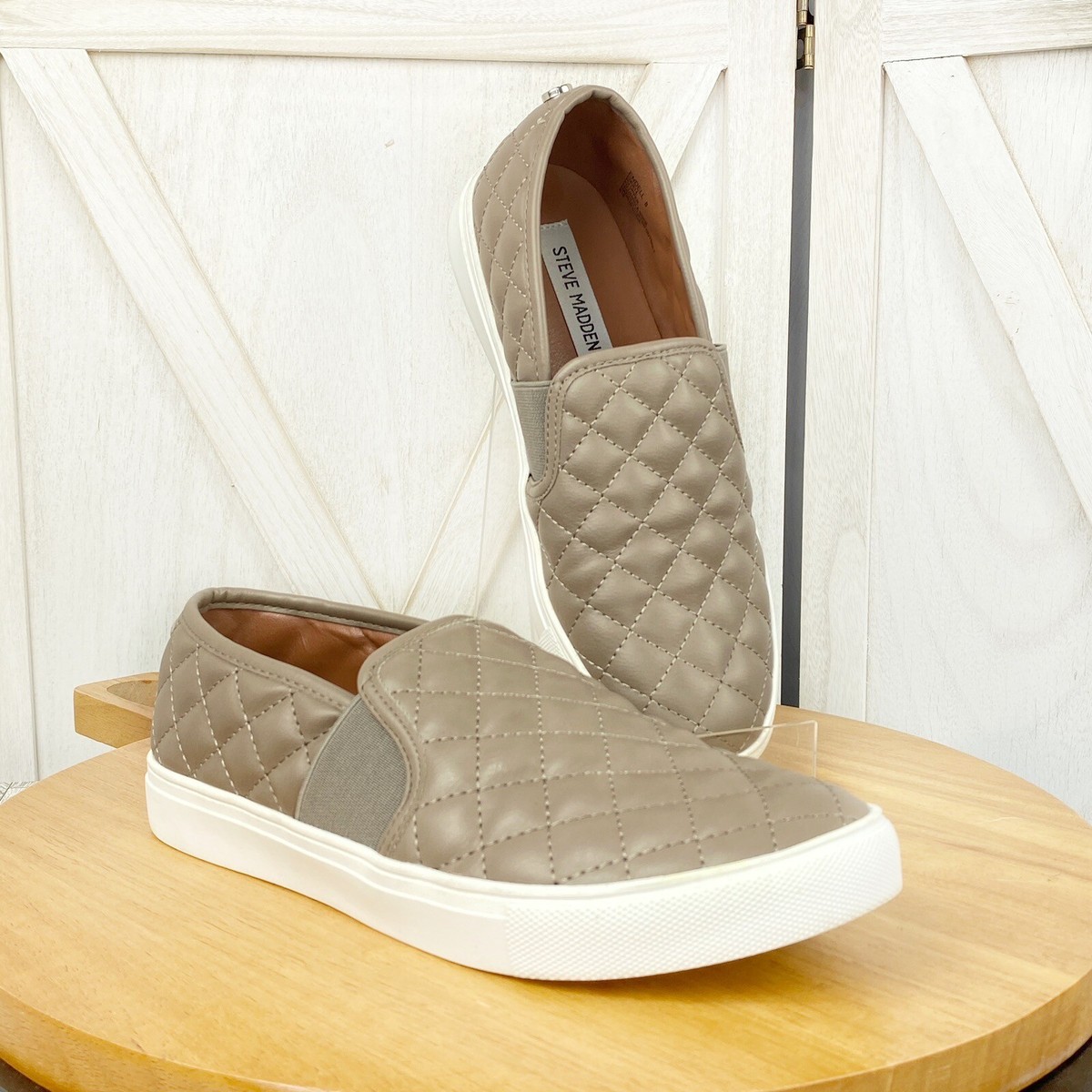 Steve Madden Leather Slip-Ons Steve Madden Gills Rounded Toe Slip-On Suede Low Top  main image 4
