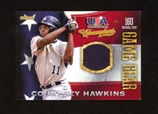 2013 Panini USA Baseball Champions Courtney Hawkins Game Gear Patch 16U NT