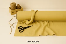 Straw Linen Blend Fabric by the Yard – Apparel, Upholstery & Home Décor Material