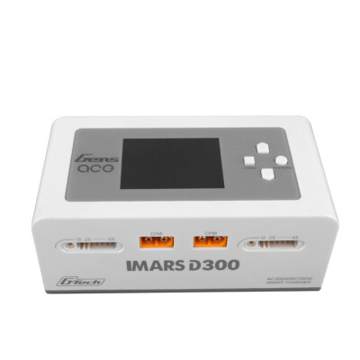 GensAce Imars Dual Channel AC/DC 300W/700W RC Lipo Battery Balance Charger-White