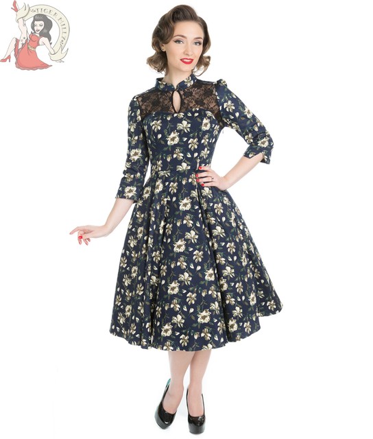 HEARTS and ROSES H/&R LONDON 50s style NIGHTSHADE VELVET party DRESS BLACK