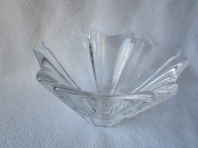Orrefors Sweden Glasschale Corona Lars Hellsten gemarkt unbeschädigt 12x5,5-17,5