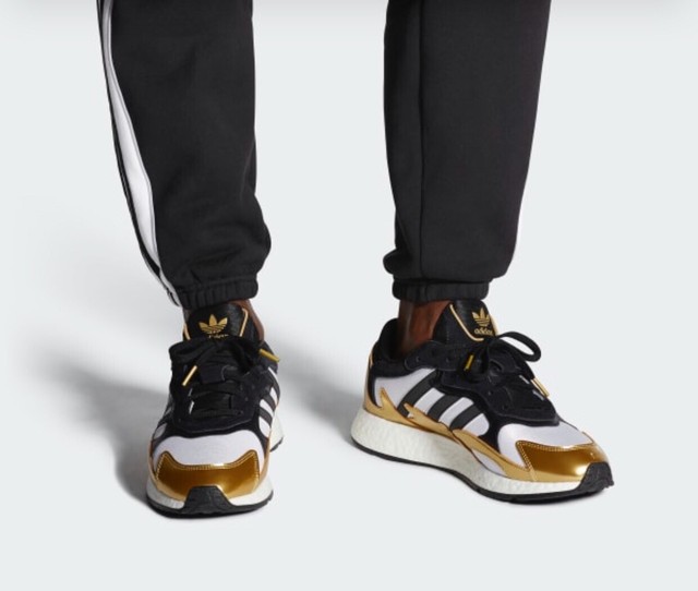 adidas Men's Tresc Run J EG5664 White/Black/Gold Size 6.5 discounts and more