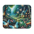 Mouse Pad (Rectangle) Fairies in a Wooded Forest with Wildlife Design 4