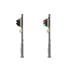 Evemodel 2pcs N Scale Traffic Signal Red Over Green Block Signal Lights JTD1509R