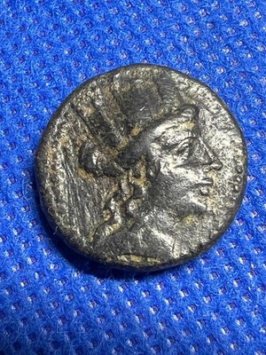 Ancient Greek AE Bronze City Coin 300-100 BC Helmeted Athena Obverse Greek #774