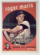 1959 Topps #202 Roger Maris Kansas City Athletics VG