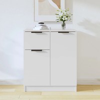 Sideboard Weiß 60X30X70 Cm Holzwerkstoff Wohnzimmer Stauraum