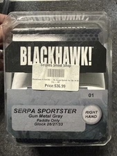 Blackhawk Serpa Sportster Lvl 2 Holster; Glock 26/27/33; RH; Size 01; 413501BK-R