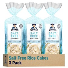 Quaker Large Rice Cakes, Salt Free, 8.53 Ounce Pack of 4.5 3