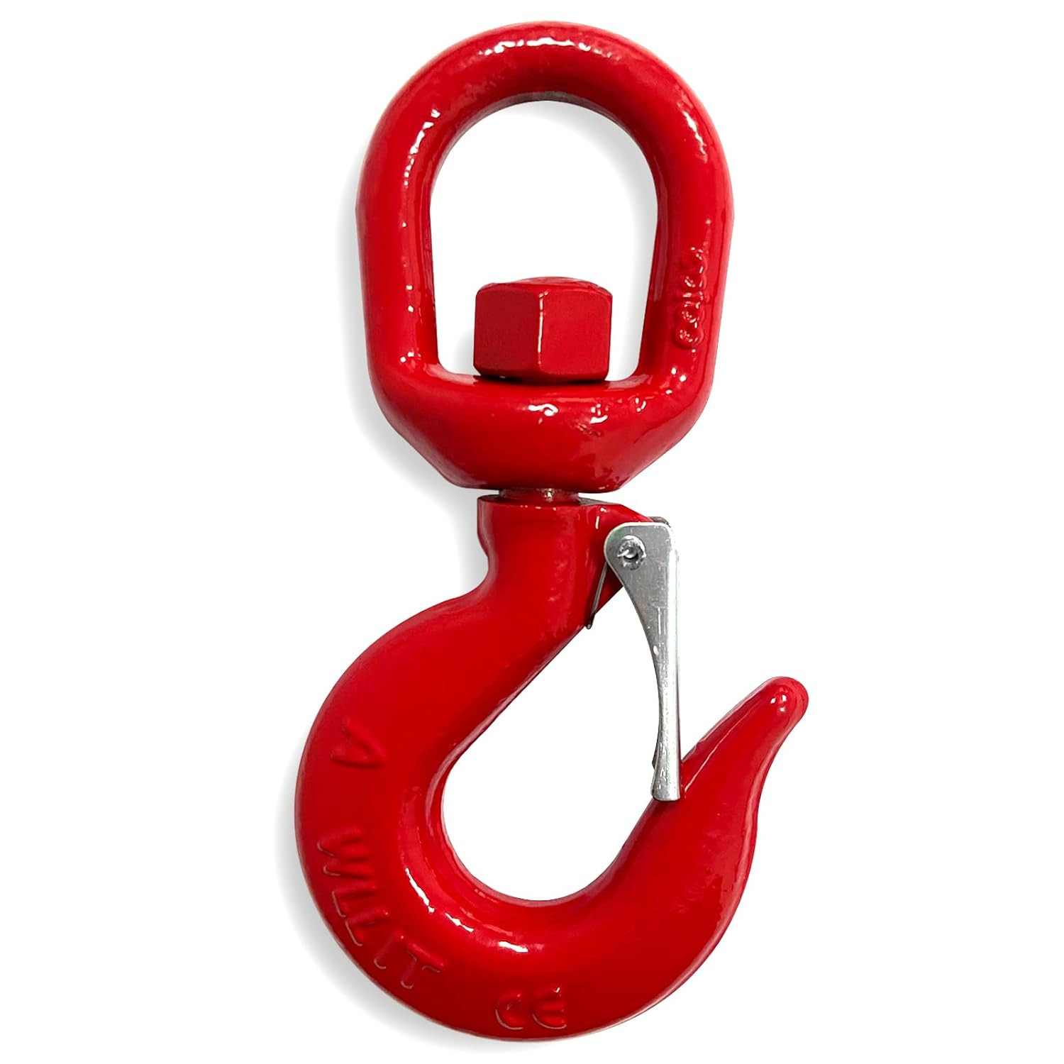 1 Ton Heavy Duty Swivel Hook with Safety Latch,360 Degree Rotating Crane Swivel
