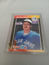 PAT BORDERS; Toronto Blue Jay's Catcher; #560  1989 Leaf baseball card