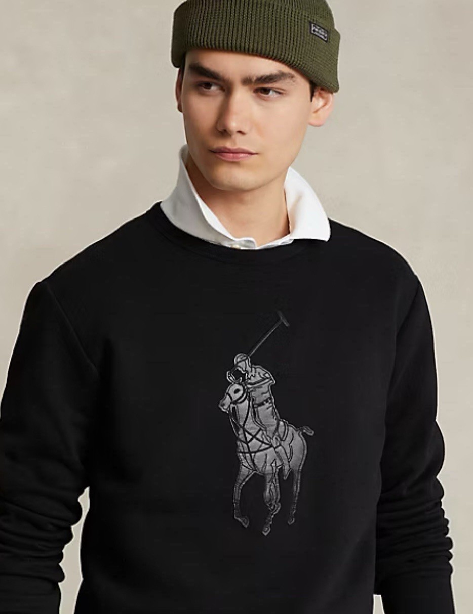 Polo Ralph Lauren Uomo Felpa Pelle Pony Pile Taglia M
