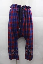 Used ​​Vivienne Westwood Man / Check Sarouel Pants Vivienne F Red X Blue
