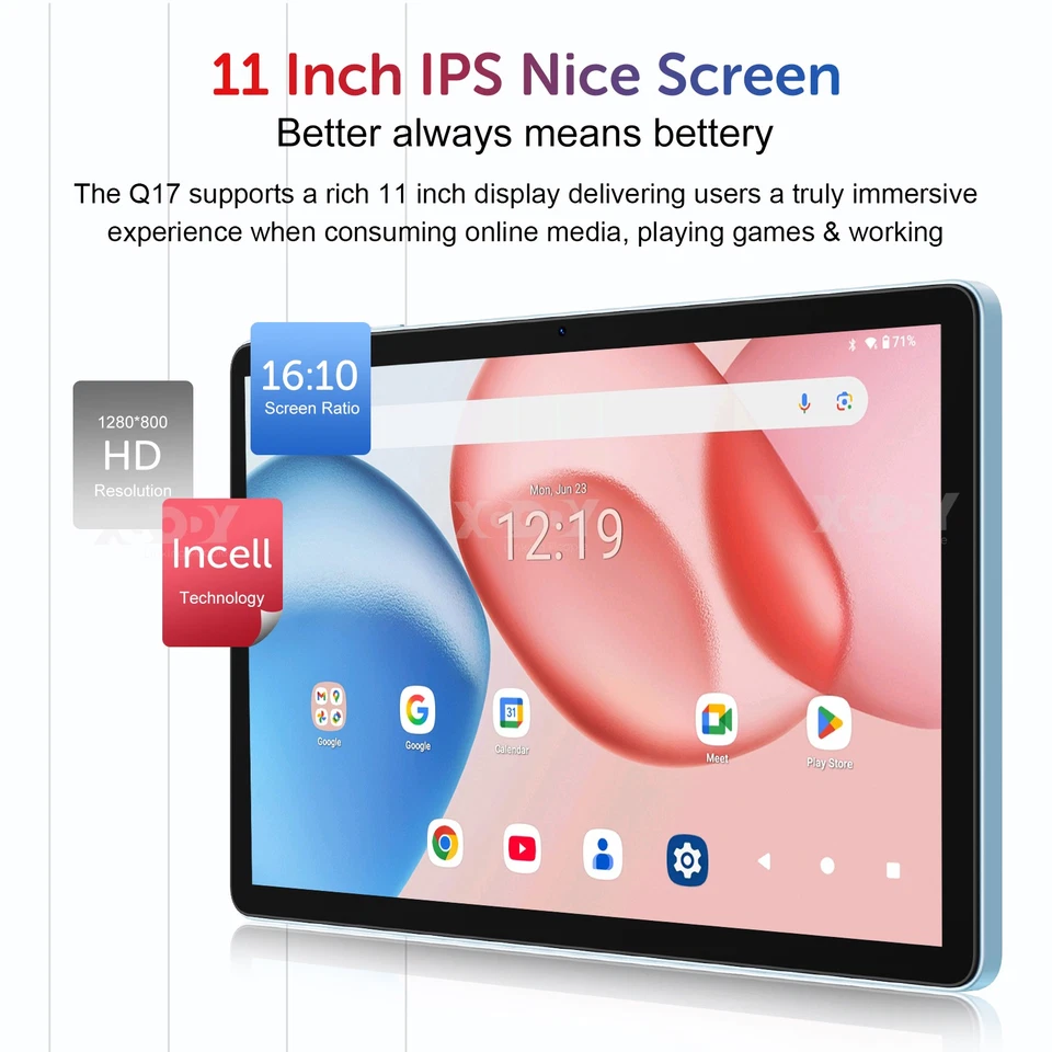 XGODY 11" WIFI Tablet Android 15 IPS HD 16GB+256GB Octa-Core Netflix Dual Camera - Image 3 of 4