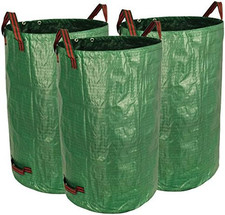 Gardzen 3-Pack 32 Gallon Garden Bag - Reuseable Heavy Duty Gardening Bags, Lawn
