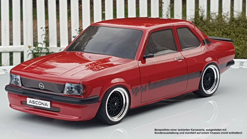 RC KAROSSERIEBAUSATZ 1:10 OPEL ASCONA B UNLACKIERT, INKL. STICKER # 10305 - Bild 4 von 4