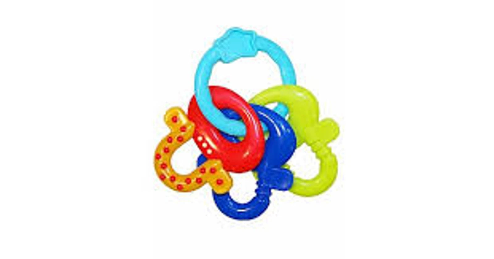 New Bright Starts License to Drool Teether Pink Blue Green Baby Teether Toy
