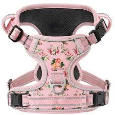 No Pull Dog Harness,NO Need Go Over Dogs Head 3 Snap Buckles Reflective Oxfor...