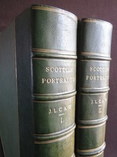 SCOTTISH PORTRAITS ~1903~ CAW 2v LTD EDN Signed JAPANESE VELLUM Fine Bindings