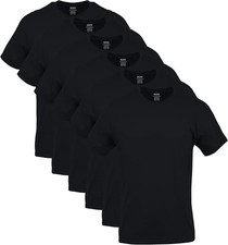 Gildan Men's Crew T-Shirts, Multipack, Style G1100 S-2XL 6 in Pack Black Color