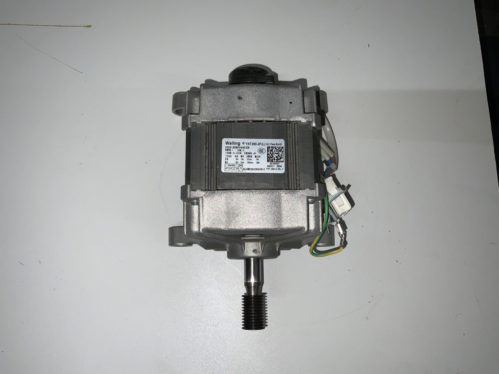 Moteur Welling YXT380-2F pour machine à laver compatible référence 41043234 en métal