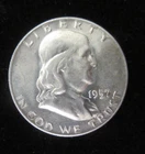1957 Franklin Half dollar: 90% silver, ungraded🔥FIRE SALE🔥 Next Day Shipw/Trac