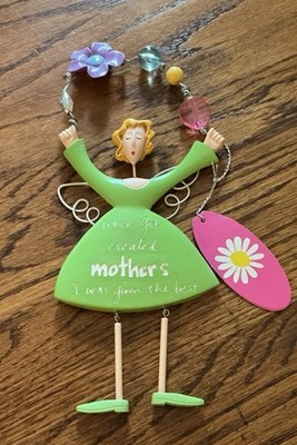 Ceramic Hanging Plaque Decor  When God created mothers I was given the best 