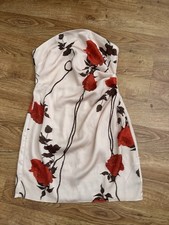 ASOS Design Strapless Rose Mini Dress US 4