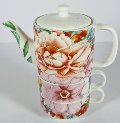 Tea Emporium Peony Tea For Two Teapot And Cup Set
