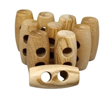 Natural Wood Toogle Button - 3 Sizes / 2 Models - Olive Wood - Sewing Accesso...