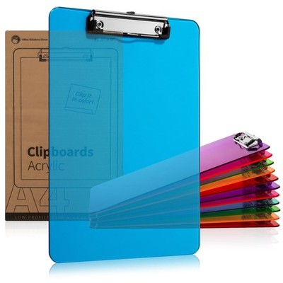 Clipboards For Classroom 12pcs Plastic Clipboards Colored Clipboards 12.3 X 8.8 Inch Low Profile Clip Boards Standard A4 Letter Size Portable Classroom Office Supplies Studen Clipboard Plastic