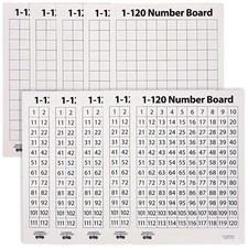 Dry Erase Boards - Numbers 1-120 - Set of 10