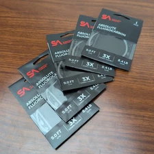 Scientific Anglers Absolute Fluorocarbon 9ft Leader LOT OF (5) 3X 8.4 FREE SHIP